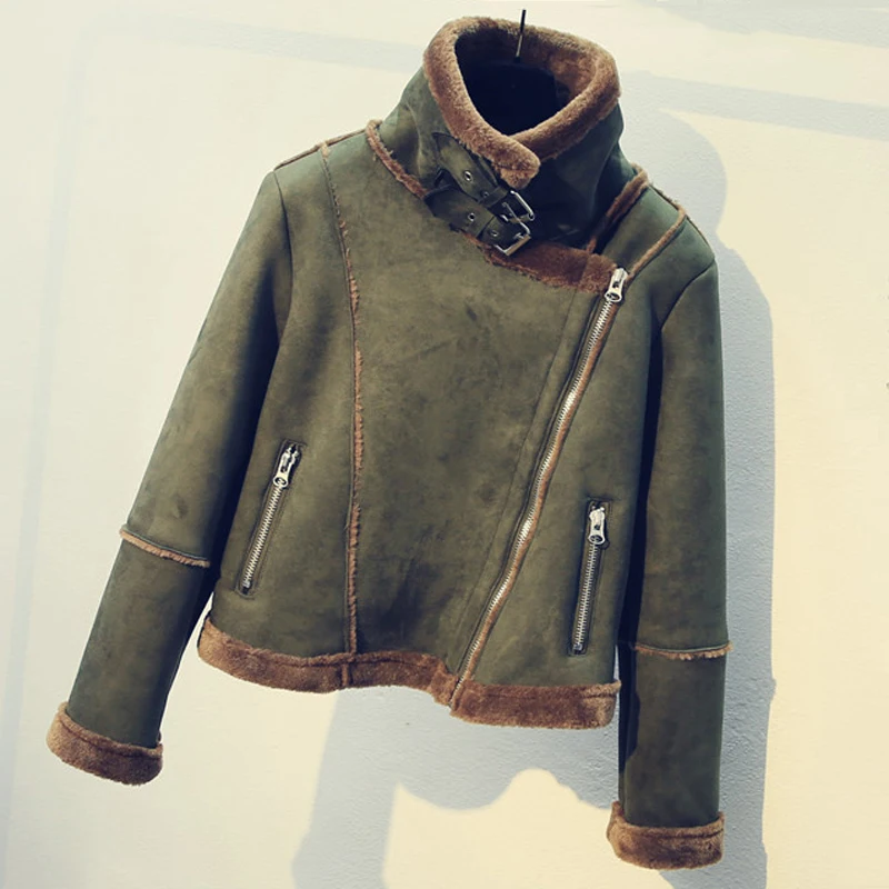 Автомобильная Короткая Меховая куртка для женщин Зимняя стильная Толстая теплая