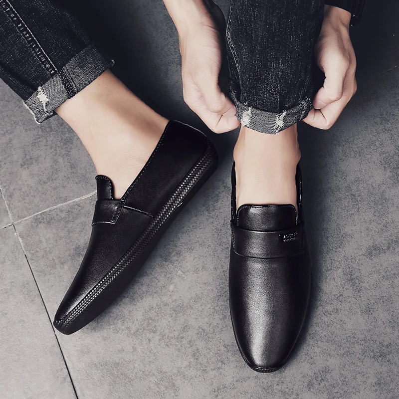 Мужские классические туфли лоферы повседневная Роскошная брендовая