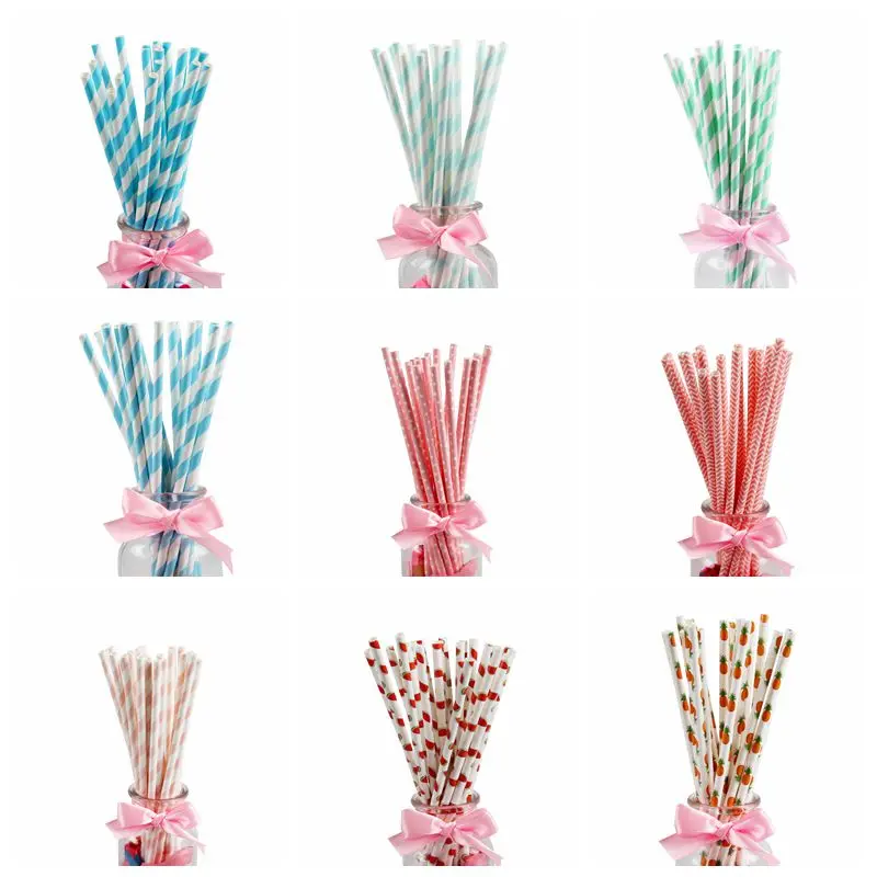 

25 шт., декоративные соломинки для детского дня рождения