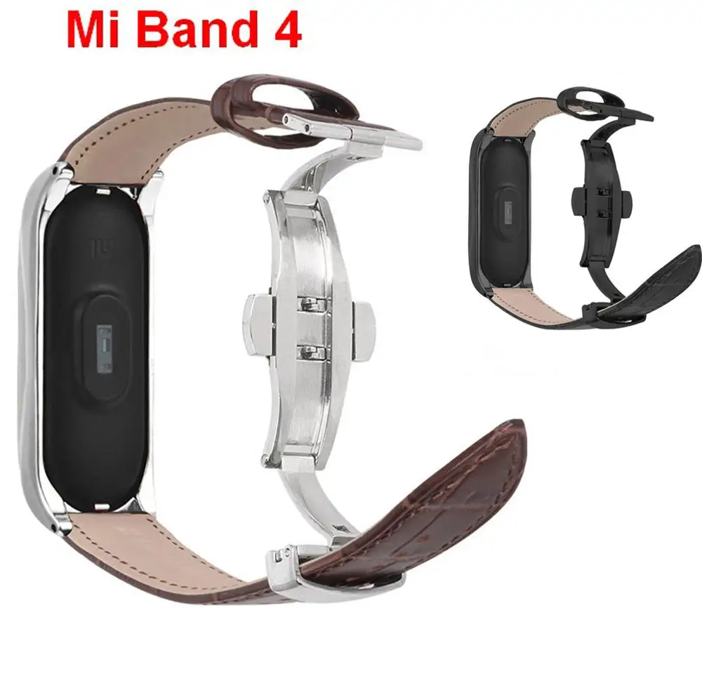 Ремешок для смарт часов Xiaomi Mi Band 4 3 сменный Браслет с металлической пряжкой