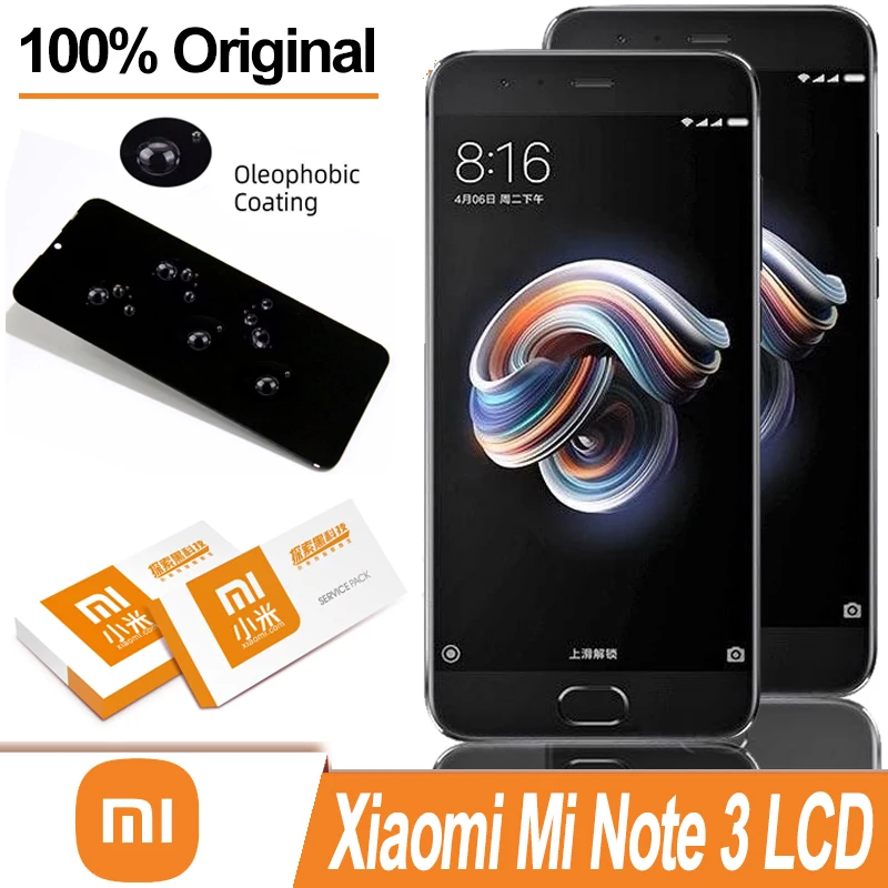 100% Оригинальный дисплей 5 дюйма сменный ЖК-экран для Xiaomi Mi Note 3 сенсорный экран с