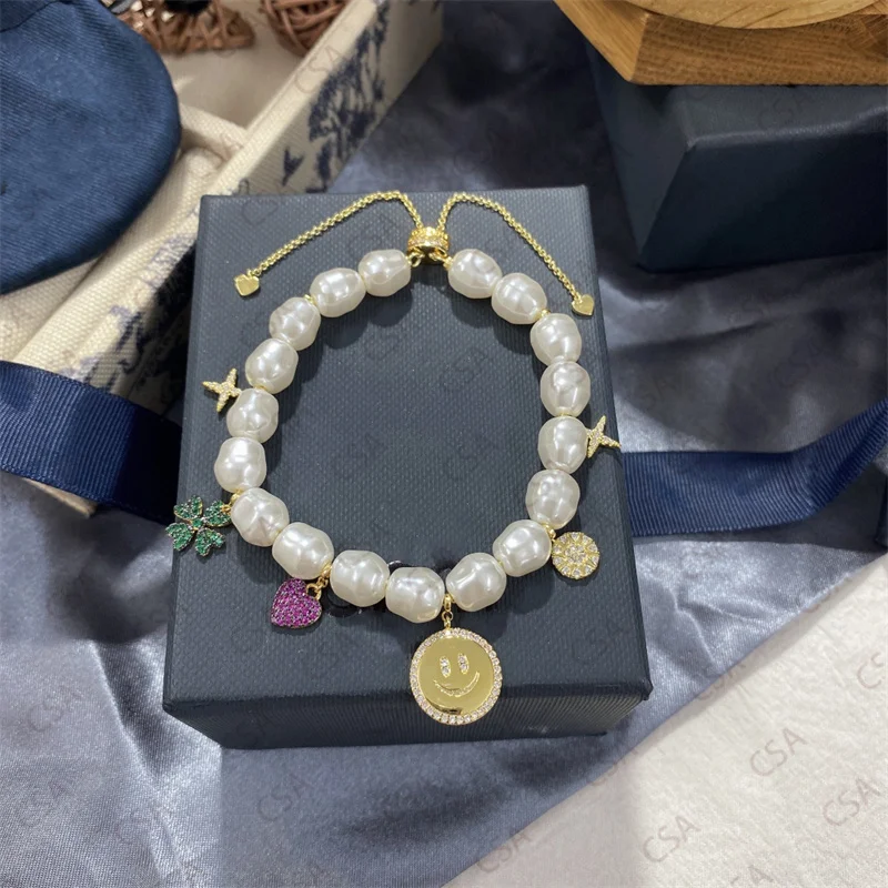 

S925 sterling silver June new pearl lucky charm four-leaf clover necklace bracelet high-end temperament holiday gift female
