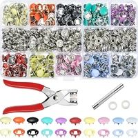 200100 sets diy press studs tools kit assorted colors snap metal sewing buttons snap buttons diy handmade clothing accessories
