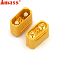 amass as150upb m male plug no resistance large current plate type connector with signal pin for rc aircraft fpv drone