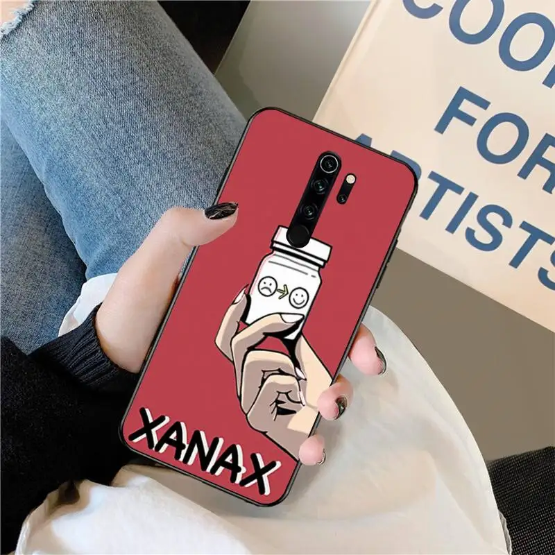 HPCHCJHM XANAX постер ТПУ Черный чехол для телефона Корпус Redmi Note 8 8A 7 6 6A 5 5A 4 4X 4A Go Pro Plus Prime