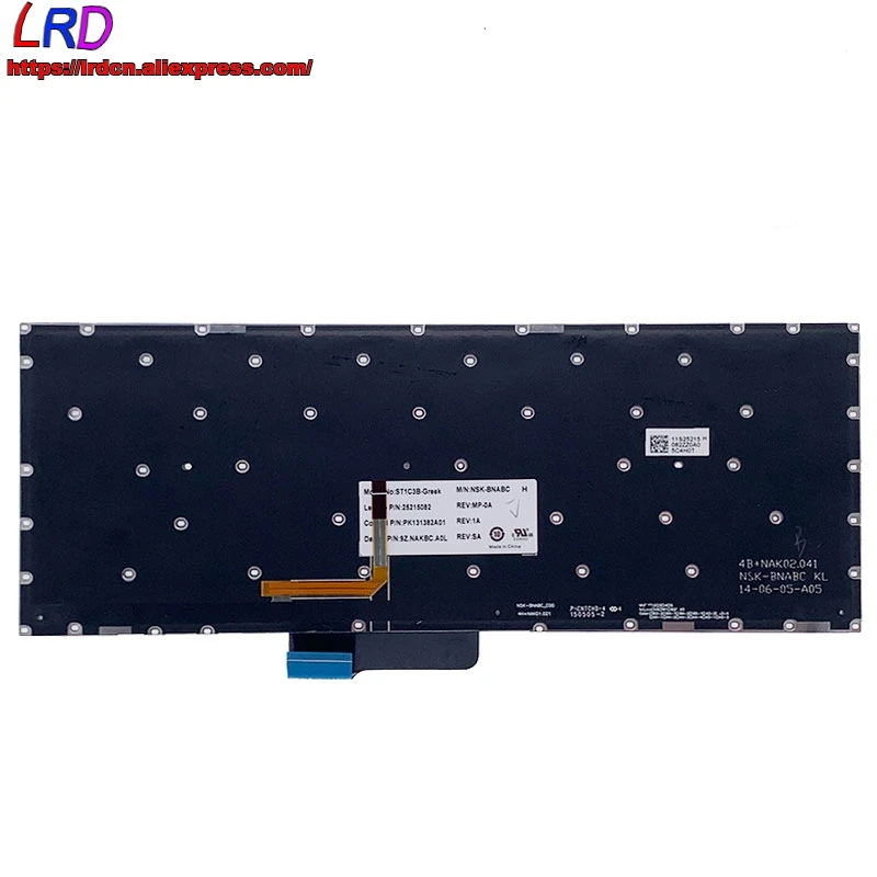 Новая Оригинальная греческая клавиатура GK с подсветкой для ноутбука Lenovo Yoga 2 13