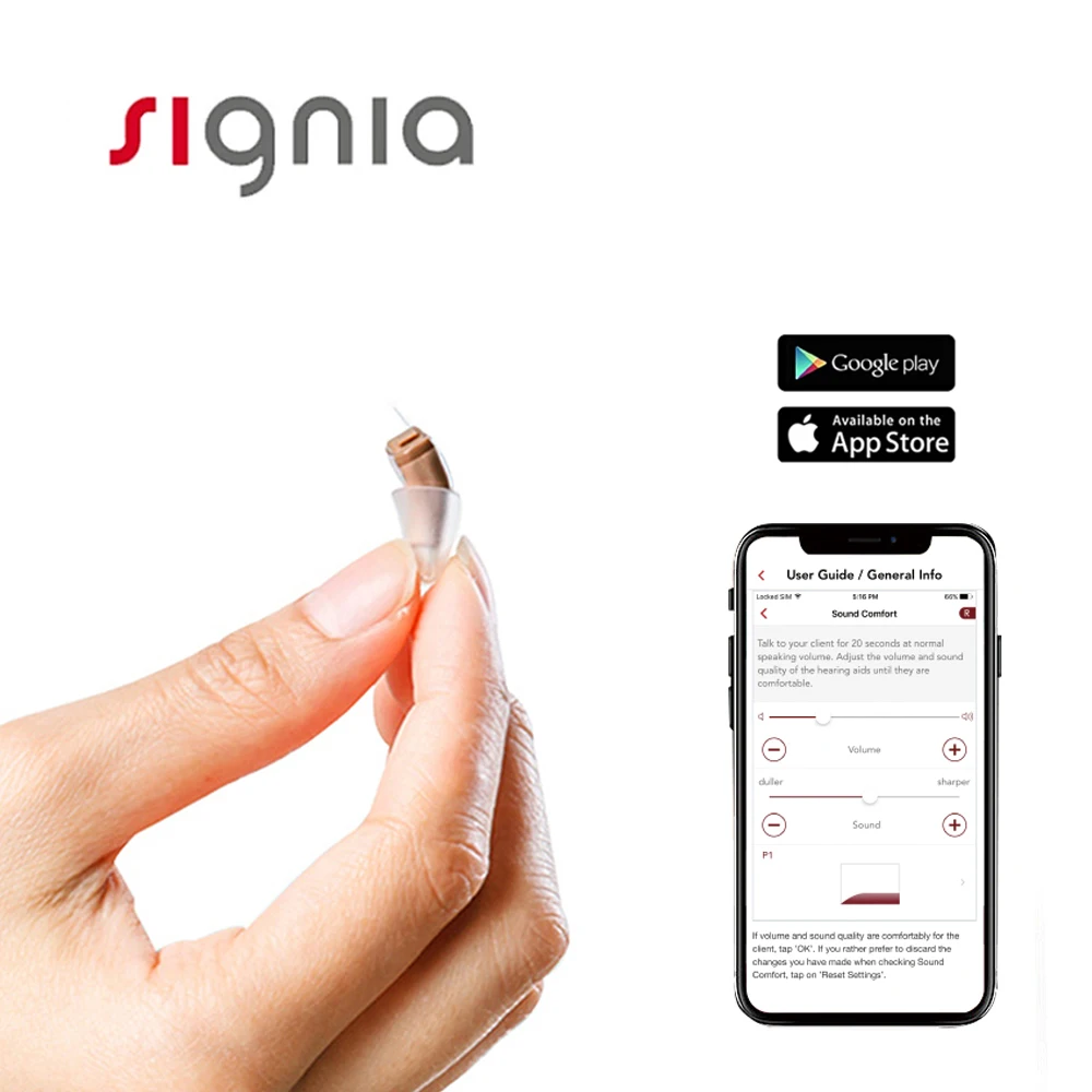 

SIEMENS Signia Invisible Hearing Aid Nano8Channel Programmable Digital Hearing Aids, Mobile Phone Remote Adjust Hearing Care Aid