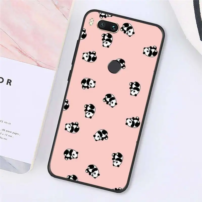 

Panda cute cartoon pattern Phone Cases For Xiaomi Redmi note 7 8 9 t k30 max3 9 s 10 pro lite Luxury brand shell funda coque