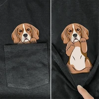 plstar cosmos t shirt summer pocket beagle printed t shirt men for women shirts tops funny cotton black tees