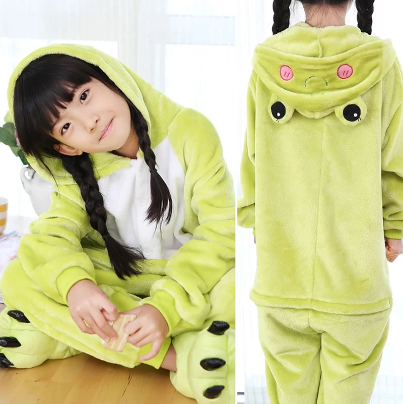Children Pajamas Winter Sleepwear Boys Onesies Girls Pajama Set Cute Kigurumi Stitch Unicorn Skeleton Animal Kids Pyjama Pijama | Детская