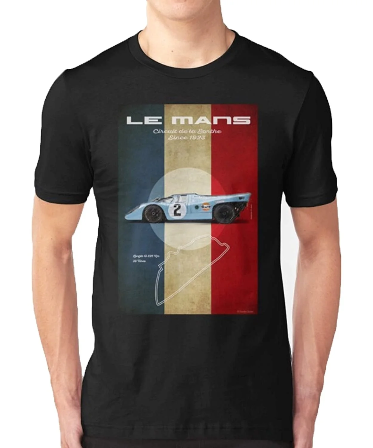 

Gulf Le Mans Racetrack Vintage Logo Racing Film Car T-Shirt Gift