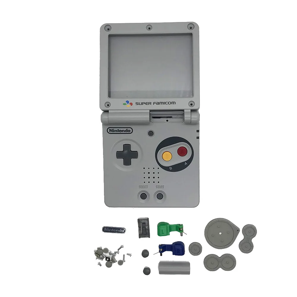 Прозрачный чехол для консоли GBA SP прозрачный Gameboy Advance Classic NES оболочка с кнопками и