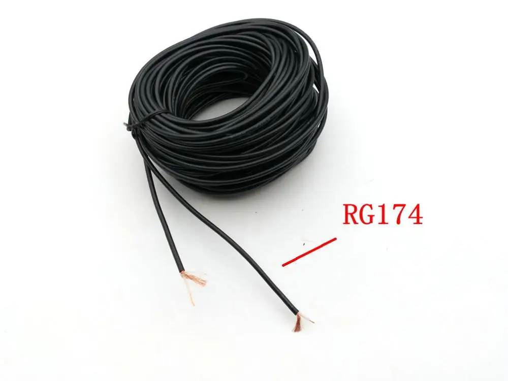 1 Катушка 10 м/20 м защитный коаксиальный кабель RF адаптер соединитель 50 Ом RG174 |