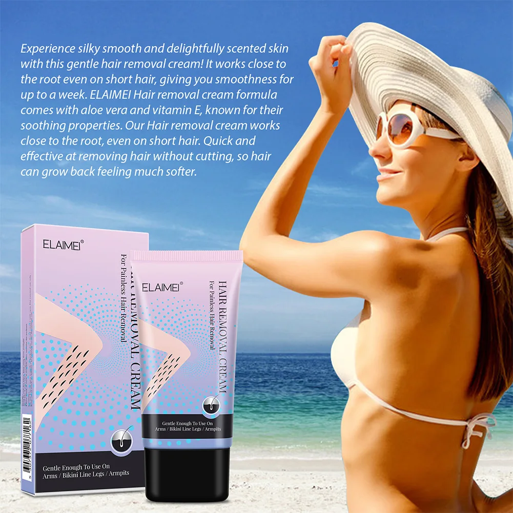 

Hair Removal Cream Gentle Depilatory Cream for Arms Legs Armpits Bikini Areas Hair Inhibitor for Men Women