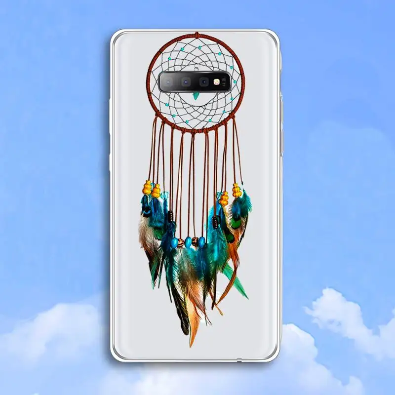 

Dreamcatcher feather Phone Case Transparent For Samsung Galaxy A 71 21s S note 8 9 10 plus 20 ultra