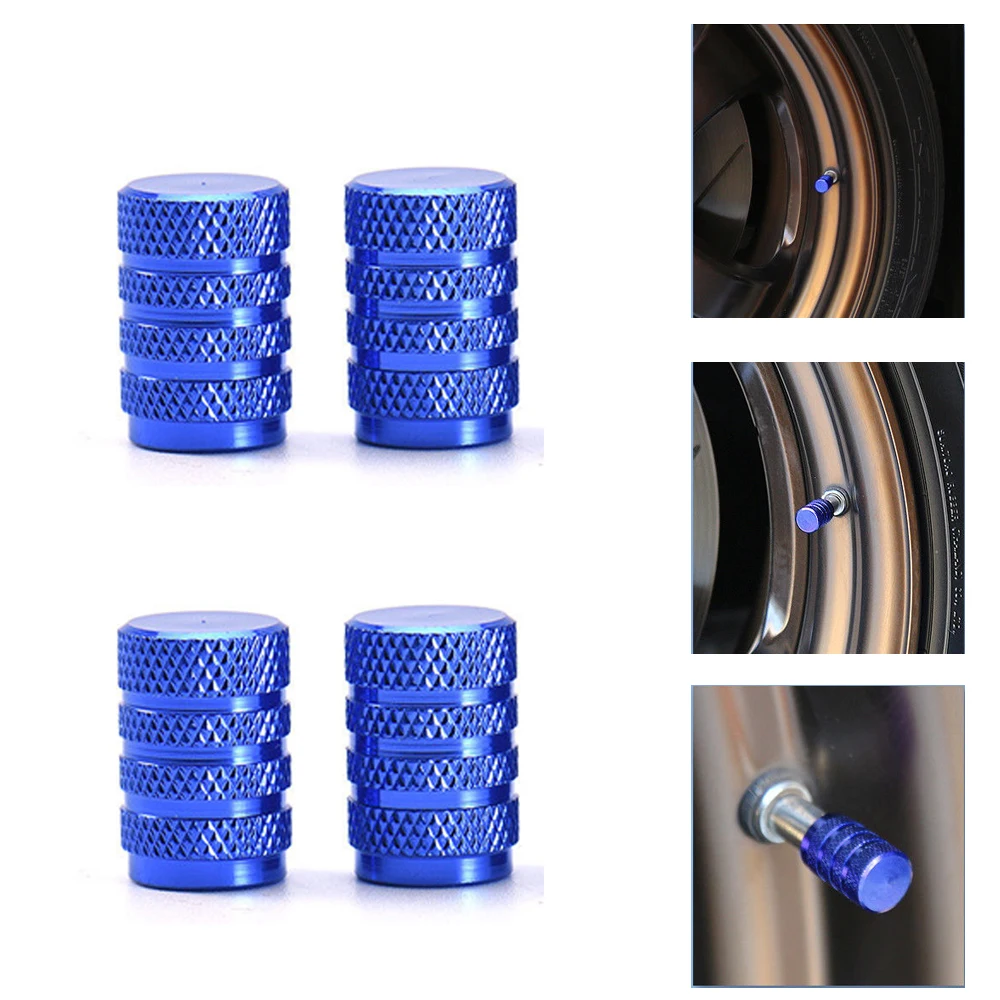 Купи 4Pcs Car Blue Wheel Tire Tyre Valve Stems Air Dust Cover Screw Caps Vehicle Accessories за 139 рублей в магазине AliExpress