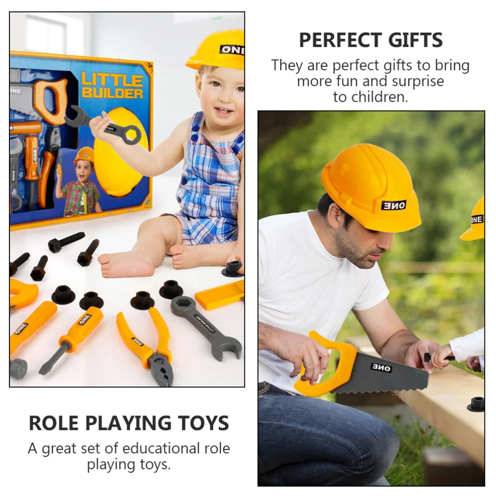 

1 Set 15Pcs Pretend Play Toys Simulated Repair Tool Toys (Yellow)