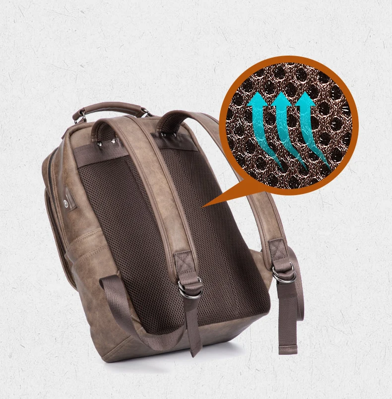 Мужской рюкзак для ноутбука DIDE с usb зарядным портом Mochila, винтажный повседневный рюкзак для путешествий, сумка для мужчин, школьный водонепроницаемый рюкзак 15 дюймов