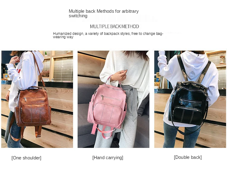 

Cross border fashion women's backpack women's bag 2021 new Pu pillow bag wholesale