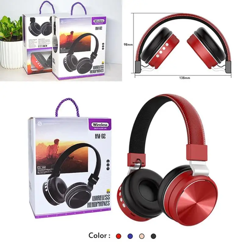 

Bluetooth 5.0 Foldable Head-mounted Wireless Stereo Headphones Sport Headsets with TF Card Slot