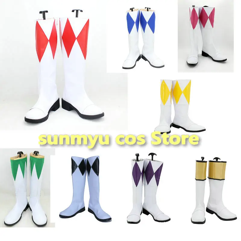 Сапоги Kyoryu Sentai Zyuranger Geki красные зеленые розовые желтые черные золотые сапоги для