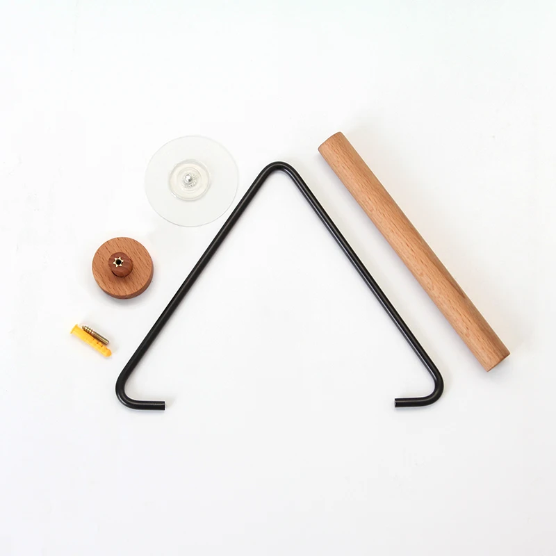 

Nordic Wall Towel rack Wooden Tissue holder, Black ,Golden Paper Towel Holder Boho Decor,Bathroom Accessories cocina accesorio