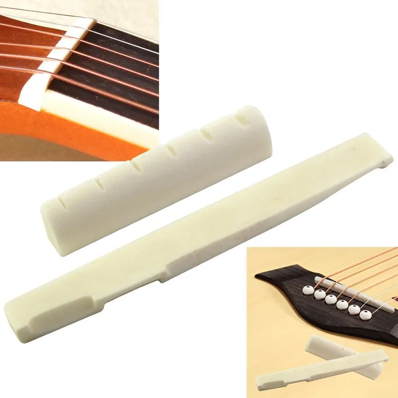 2 шт. белая гитара Часть Классическая 6 струнная костяной мост седло и Гайка Набор