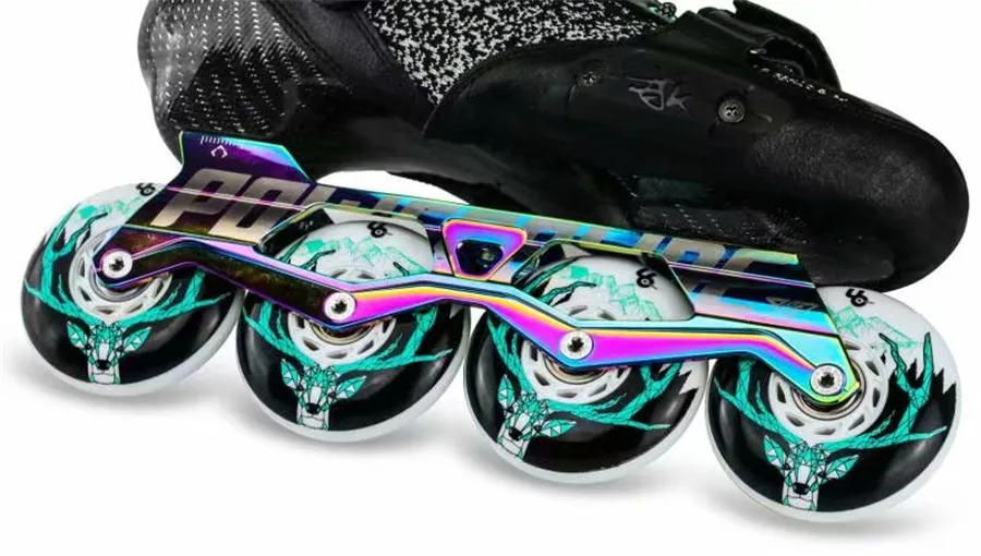 Оригинальные Powerslide EVO Hardcore городские роликовые коньки из углеродного волокна, уличные роликовые коньки для взрослых, обувь для катания на коньках