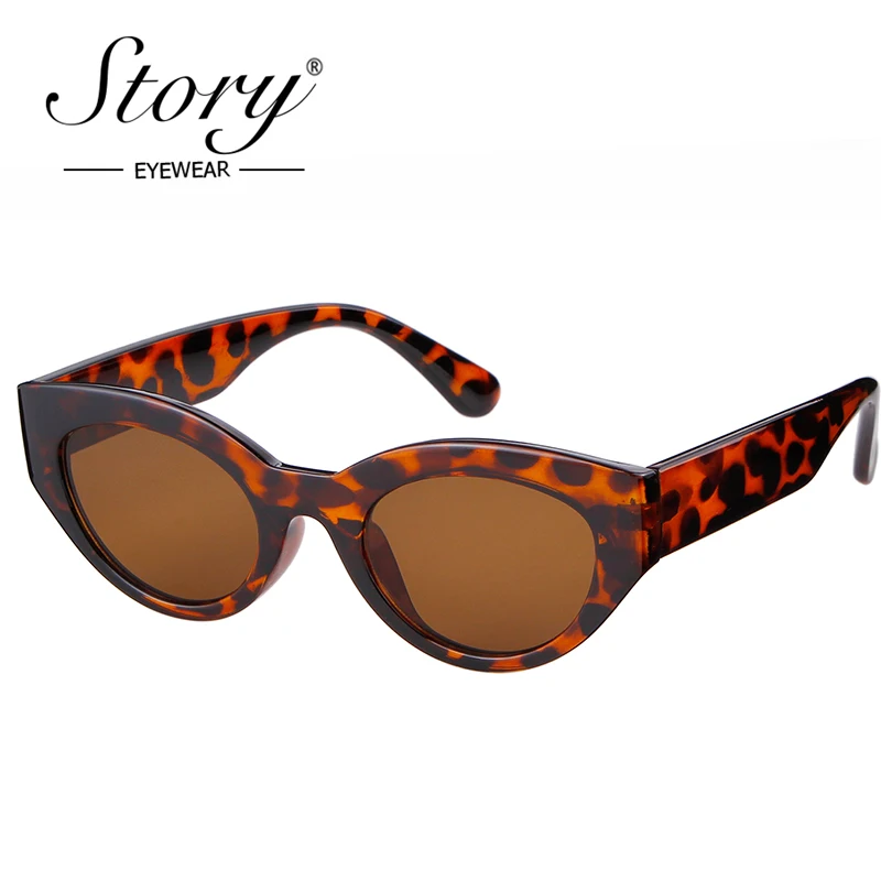 Очки солнцезащитные женские винтажные кошачий глаз небольшие брендовые