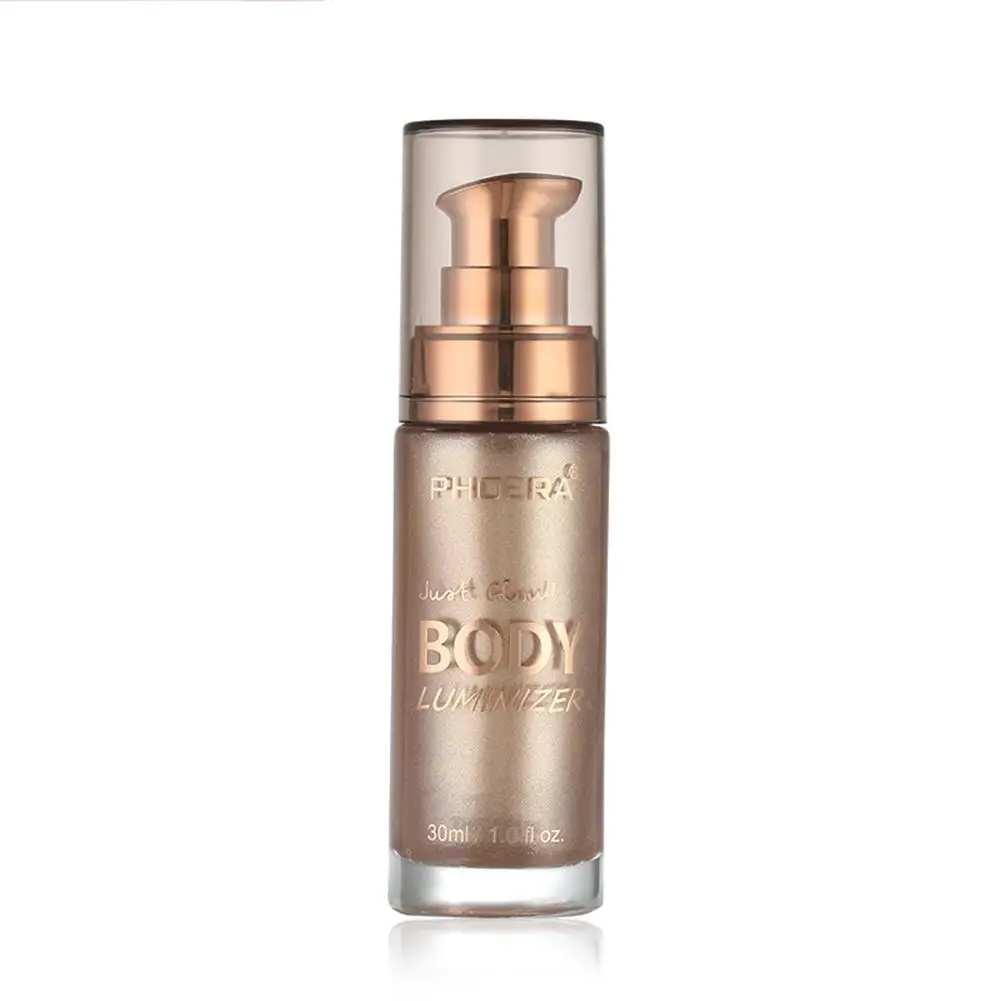 Rose Gold 30 мл, Розовый Золотой хайлайтер Осветляющий кисточка для жидкого тонального крема тела жидкий хайлайтер фиксирующий спрей мерцание сияющий блеск - Цвет: Rose Gold
