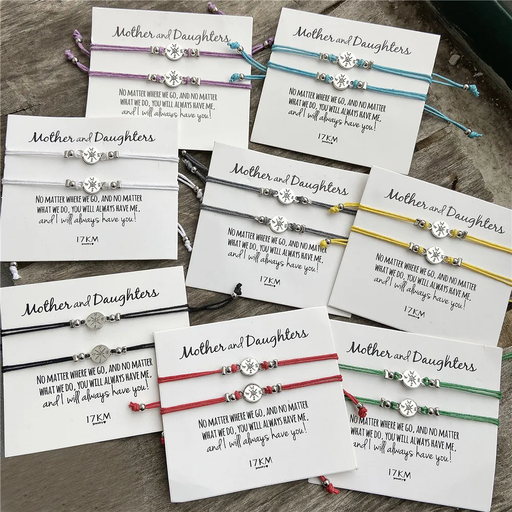 17ME 2 шт./компл. милый Регулируемый веревочный браслет искусственный для женщин и