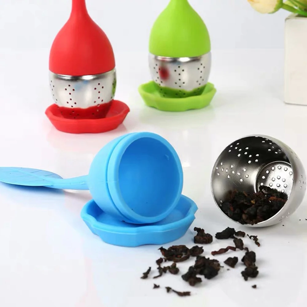 Силиконовый Фильтр для чая ситечко заваривания из нержавеющей стали Листьев
