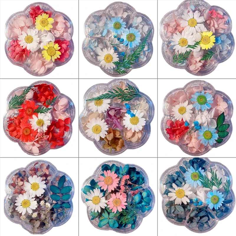 

1 Box dry flowers nail art Dry Plants For Aromatherapy Candle Epoxy Resin Pendant Necklace Jewelry Making Craft DIY Accessories