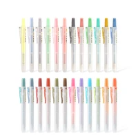 1pc ds 805s press highlighter retro interchangeable core marker 24 colors optional school office stationery