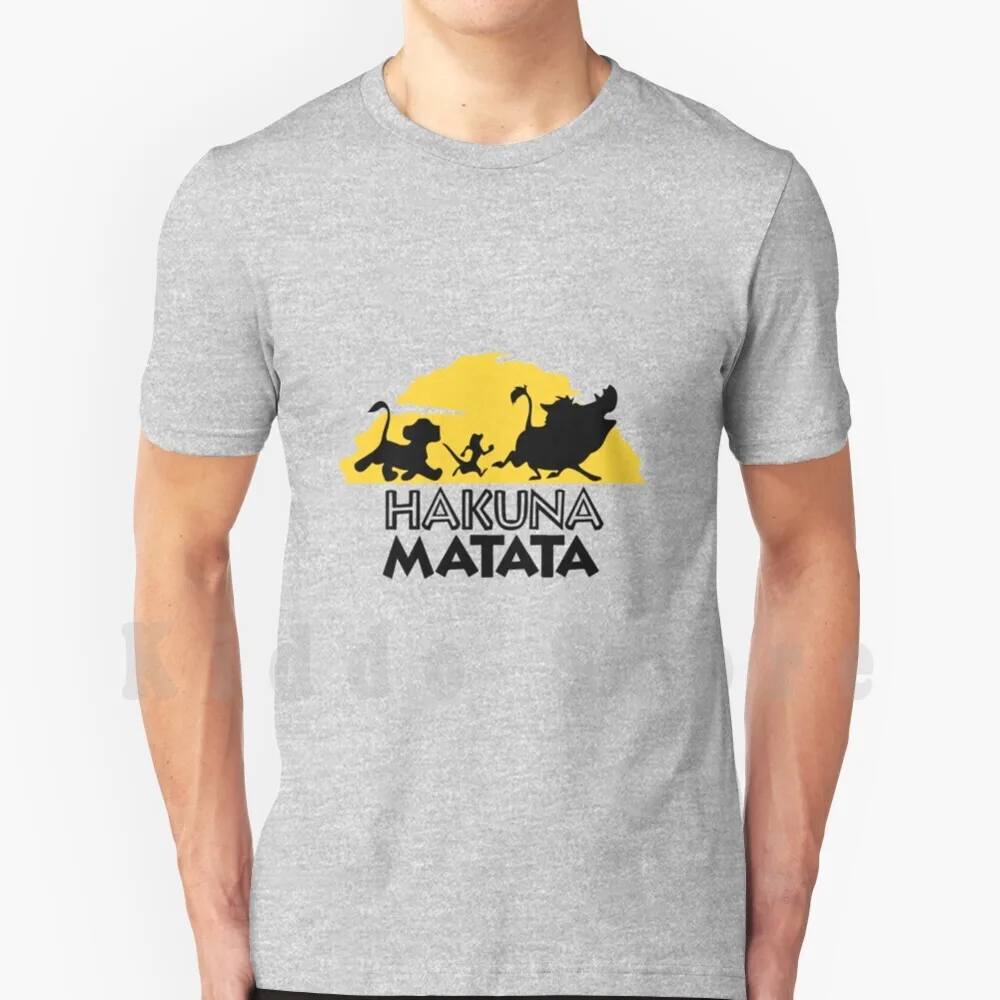 Футболка мужская хлопок S-6xl No Worries Король Лев Svg Simba Animal Kingdom It Means The Lion King