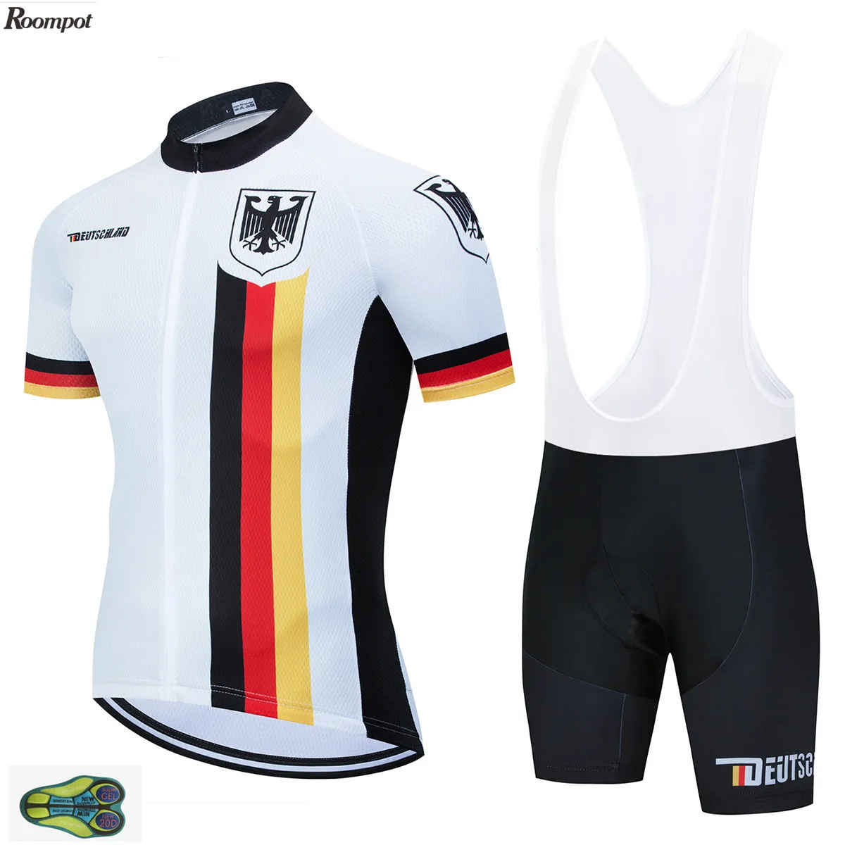 2020 сборной Германии Ropa Ciclismo Велосипедный Спорт Костюмы Летний костюм с короткими