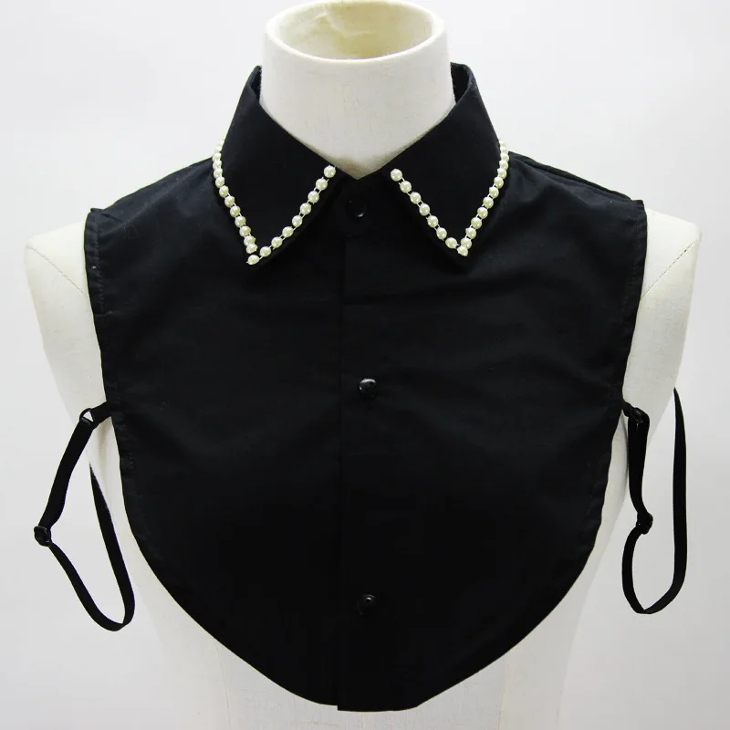 

Leopard Fake Collar for Shirt Detachable Collars Solid Shirt Lapel Blouse Top Men Women Black White Clothes Shirt Accessories