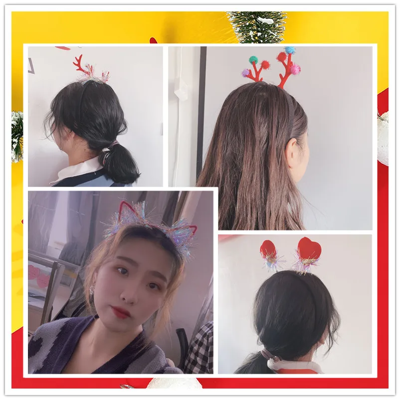 2019 New 1pcs Christmas Headband For Kids Adult Deer Ears Party Deals Santa Xmas Hair Band Clasp Headwear |