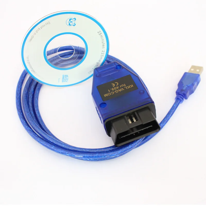VAG COM 409 1 Vag Com 409Com Kkl OBD2 диагностический кабель USB сканер сканирующий инструмент