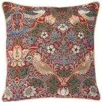 strawberry thief yarn dyed jacquard cushion pillowcase cover american countryside flower and birds pattern sofa home decoration