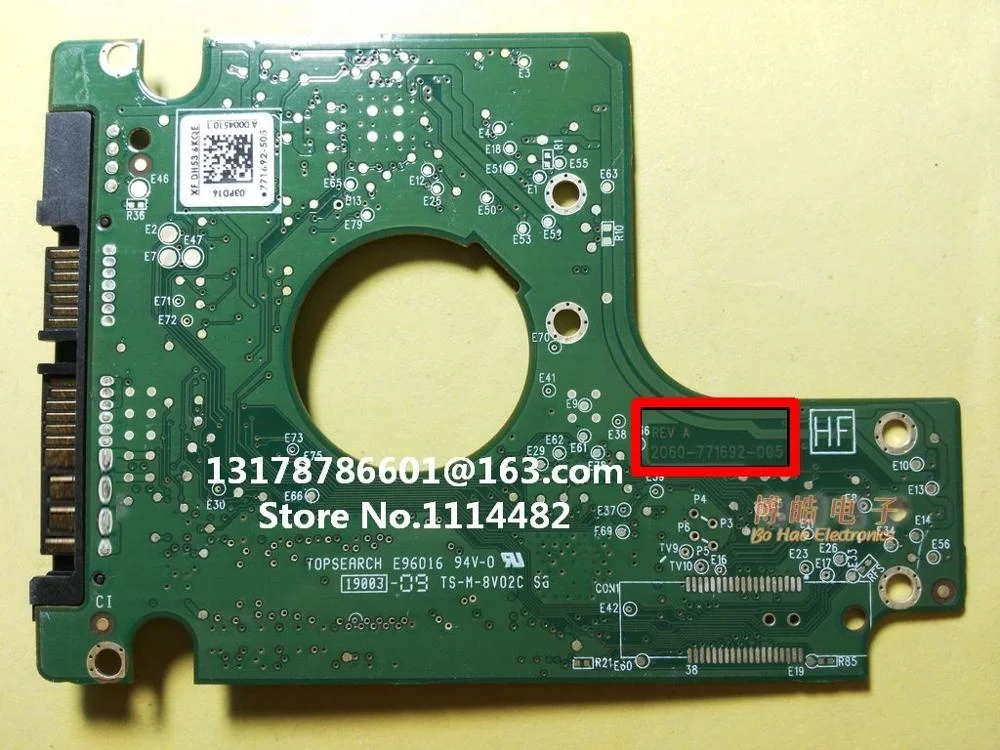 

2060-771692-001 HDD PCB hard disk circuit board WD5000BPVT wd5000lmvw 2060-771692-002 005 006
