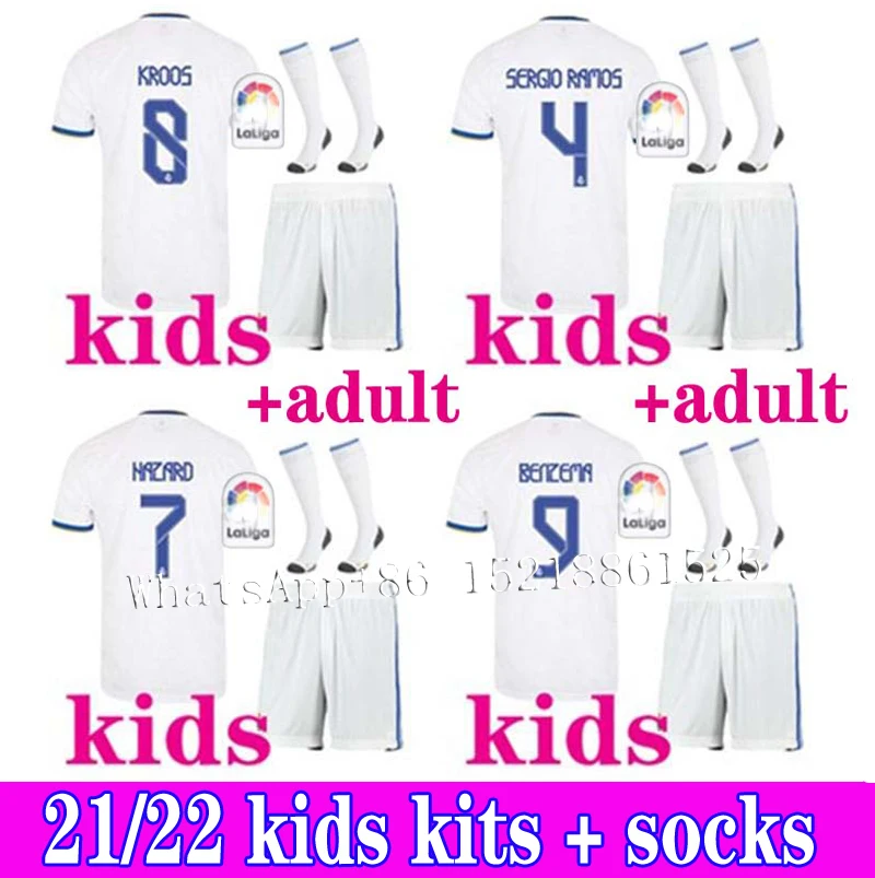 

21 22 Top Quality shirt MARCELO new home away 2021 2022 Real MadridES shirt Children BENZEMA MODRIC HAZARD kids kit shirt