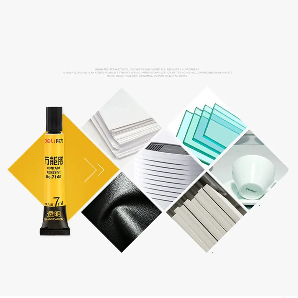 Deli 7140 млн каучука 7 мл Прозрачный Клей Многофункциональный мгновенный клей супер