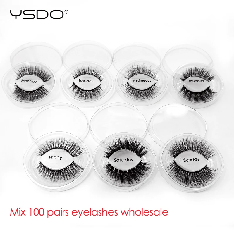 YSDO ресницы серо-коричневого цвета, торговля 30/40/50/100 пар Накладные ресницы в естественном стиле 3d норковых ресниц драматический ресницы «maquiagem» lashes