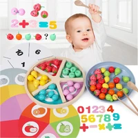 wooden play house toys simulation fruit sorting tray game early education color cognitive math enlightenment teaching aid gifts