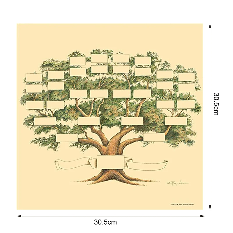 Диаграмма семейного дерева для заполнения постера геналогии поколения 5/6/7 | Дом и