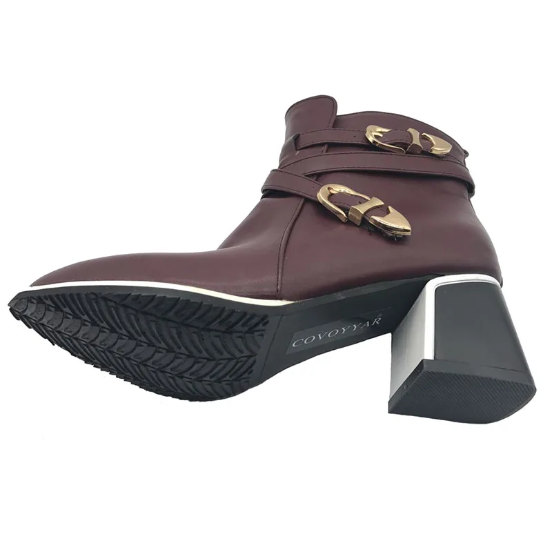 2021 английские остроконечные носок Женские ботильоны с двойной пряжкой на