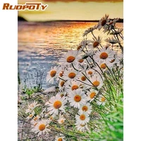 ruopoty special shaped diamond painting sale flower diamond embroidery mosaic home decoration full round 20x20cm