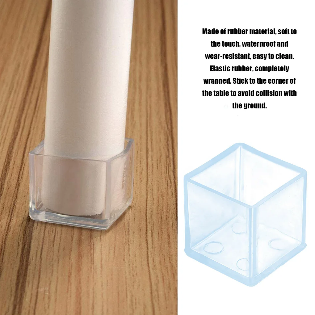4 шт./компл. ножка стола Кепки резиновые ножки стула протектор мебели квадрата пол