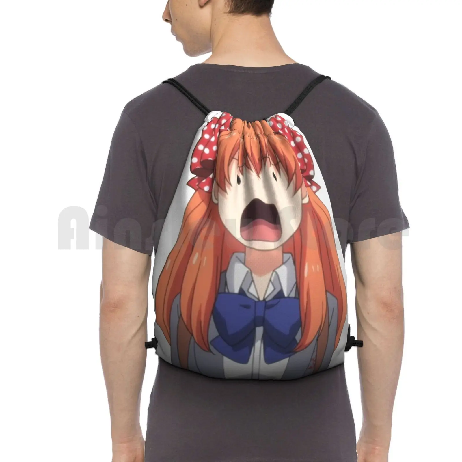 

Chiyo Surprised Backpack Drawstring Bag Riding Climbing Gym Bag Chiyo Gekkan Shoujo Nozaki Kun Monthly Girls Nozaki Kun